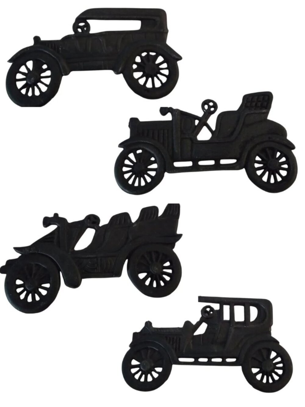 Vintage Cast Iron Antique Car Wall Hangers - Decor